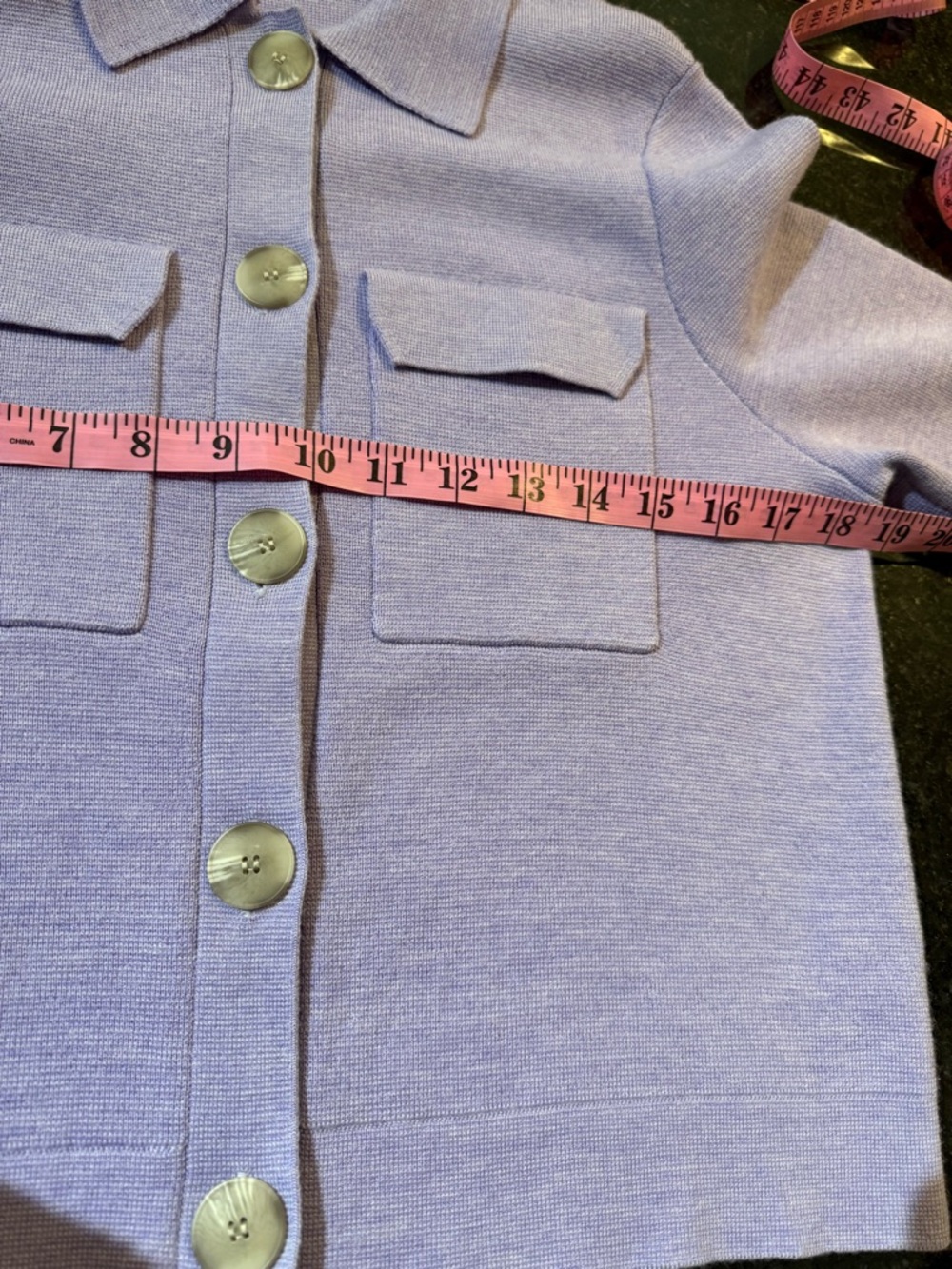 Sézane Lilac Button-Front Knit Jacket - Picture 14 of 15
